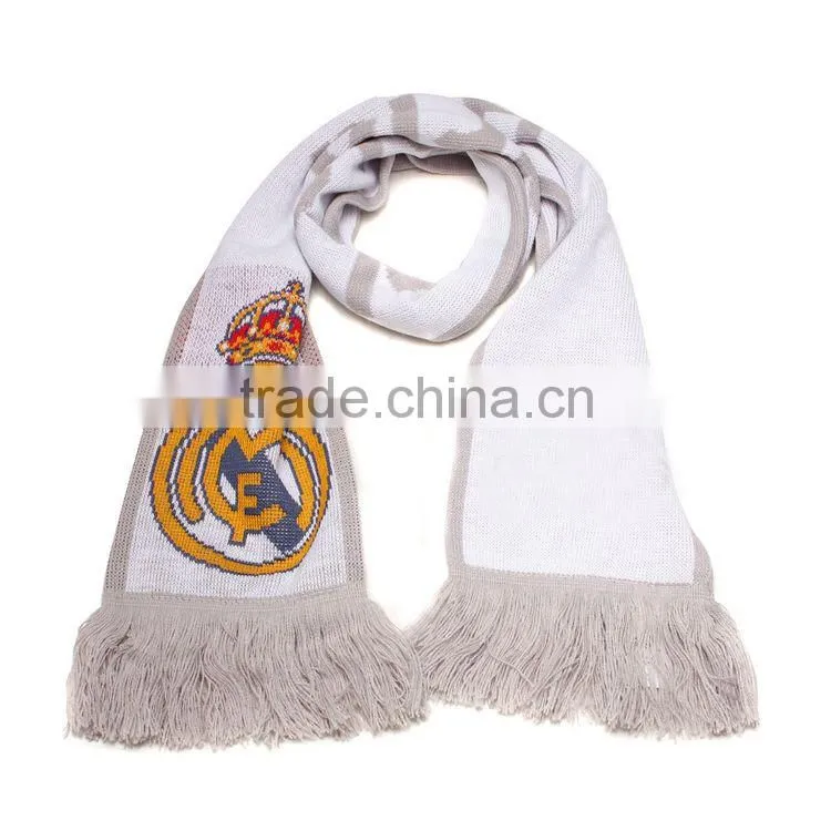 custom design acrylic football soccer fans scarf