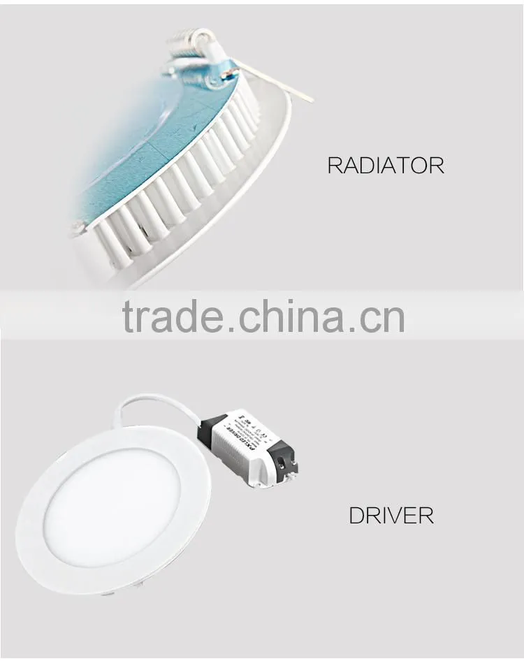 Aluminum Alloy 9W round led panel light
