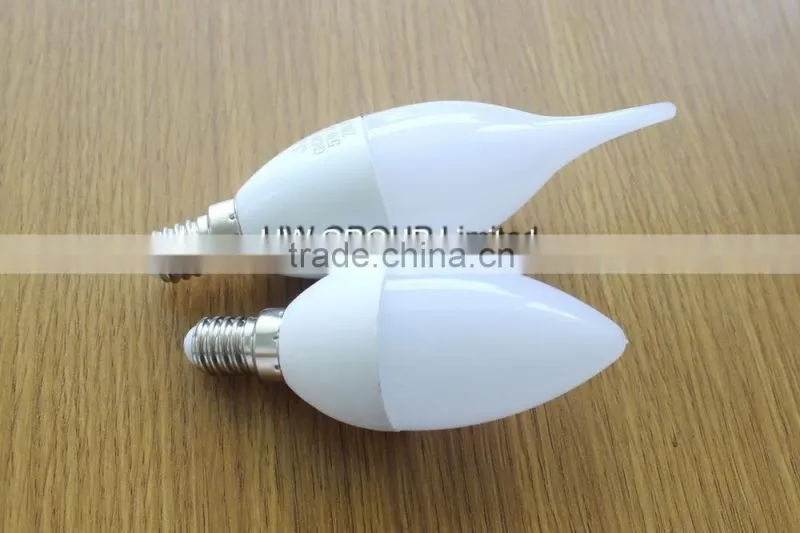 China manufacturer led bulb e14 candle warm white e14 led bulb 6w candle for indoor lighting 2835 SMD DC12V 5W warm white