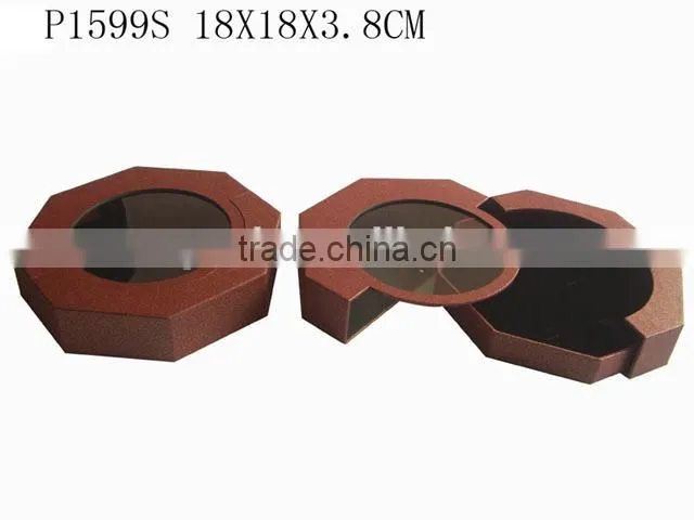 P1599N Chinese Style Clear Window Cardboard Jewelry Necklace Box
