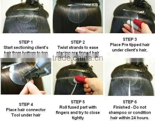 Brazilian Hair Extension, U Tip Prebonded Hair Extension