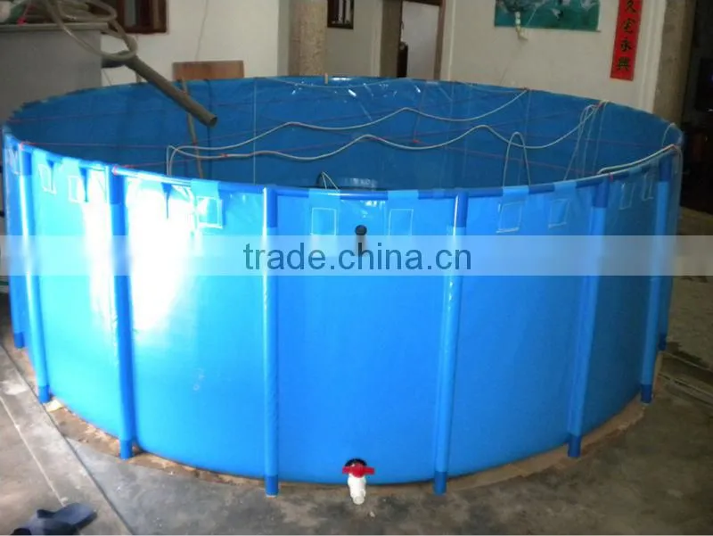 Tarpaulin Waterproof Flexible fish ponds , folding fish tanks