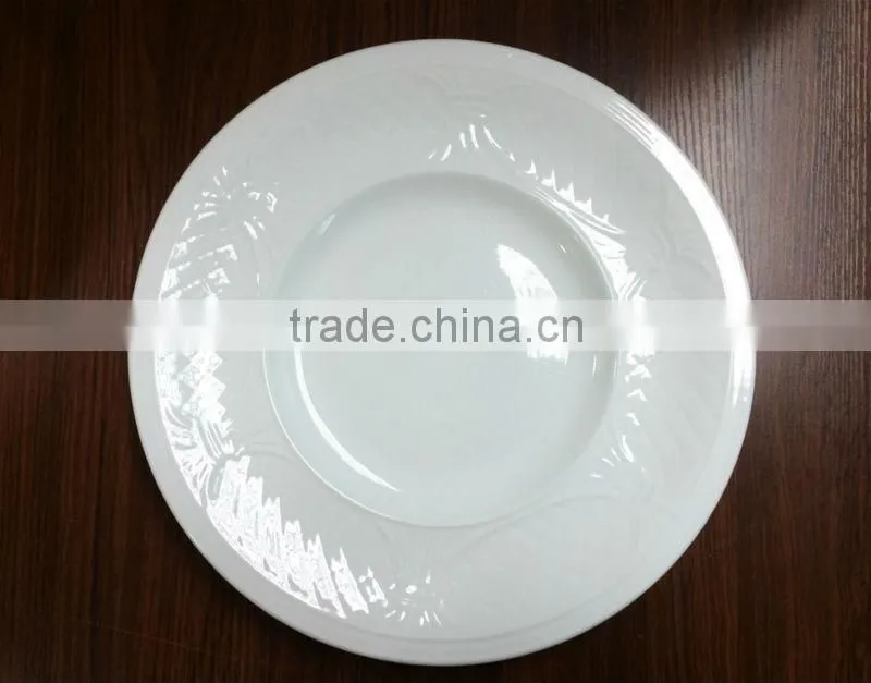 LJ-4503 12'' cake plate / ceramic cake plate / bulk white dinner plates