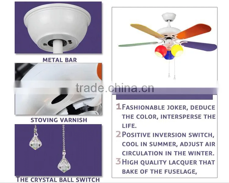 Home Decorative Classical Design Ceiling Light Fan with Pulling Switch
