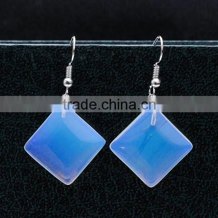 2016 New Factory Direct Natural Stone Opal Drop Earrings SMJ0157