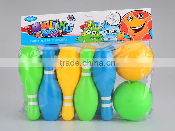 19cm bowling set toy for kids with 10 bottles and 2 balls