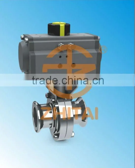Fluid control valve, Pneumatic actuator with Fluorine Lined Butterfly Valve