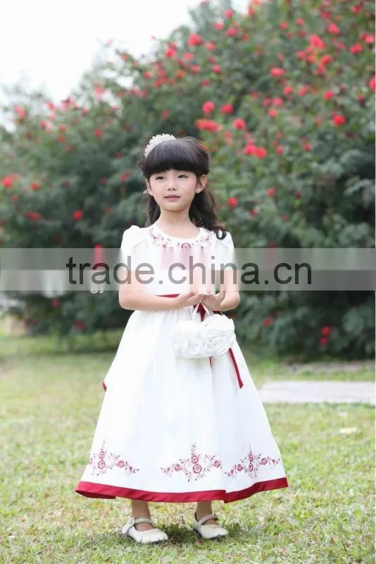 2012 collection hot sale organic girls everyday dresses H50038