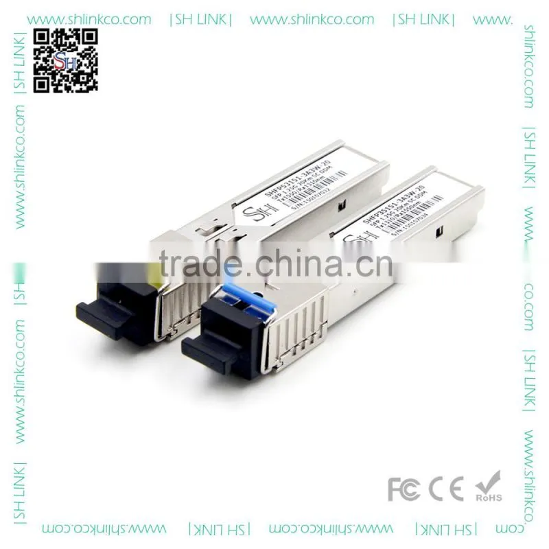 WDM 1000Base SM 1.25G 40km SFP Transceiver bidirectional optical module