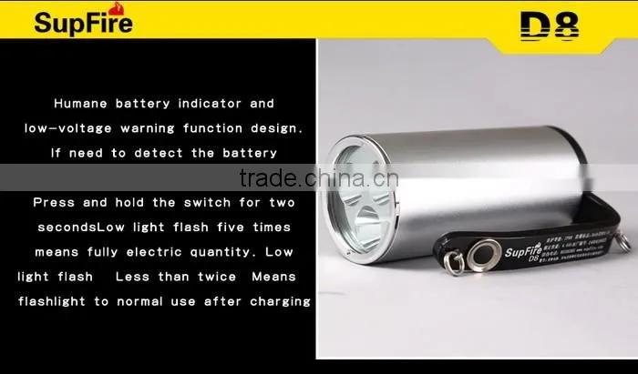 Supfire D8 Waterproof IP68 Explosion-Proof Torch Light