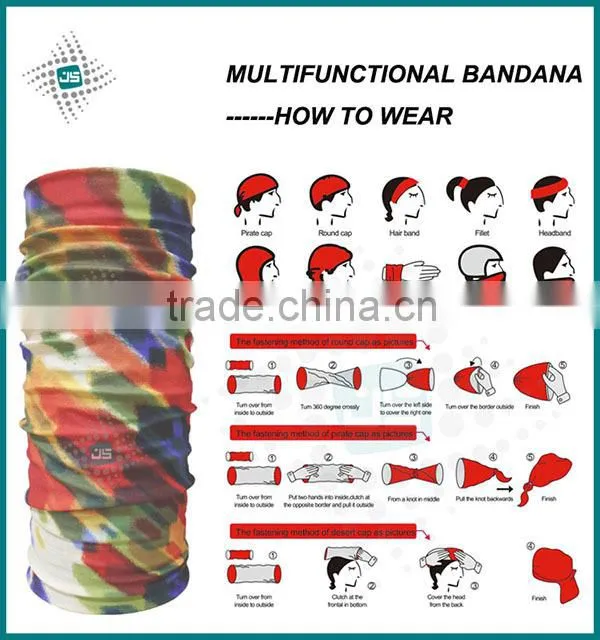 Custom printed microfiber tube headwear