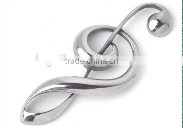 Good polished finer music note brooch fashion wholesale brooch for concert