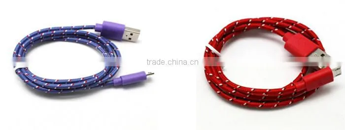 Wholesale Made in China High Quality Braided USB Charger Cable