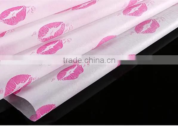 Super bright custom logo printed tissue wrapping paper