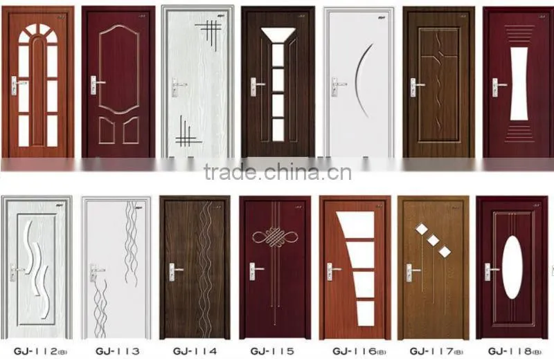Interior PVC MDF wooden glass doors