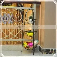 3 tier metal display sundries stand fruit basket for home deco