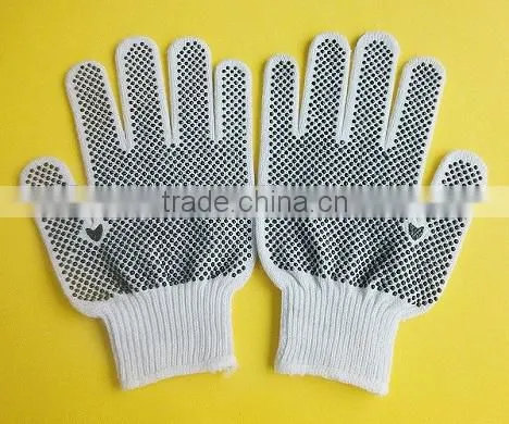 50-75g 10gauge computer machine PVC Dotted gloves for construction use