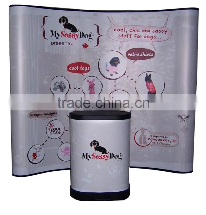 aluminum spring pop up stand/pop up display/pop up counter