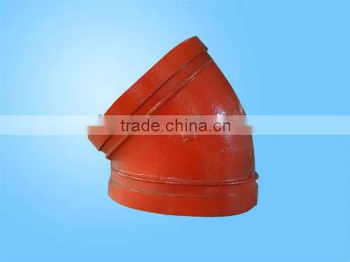 Ductile Iron Grooved Pipe Fitting 45 degree elbow