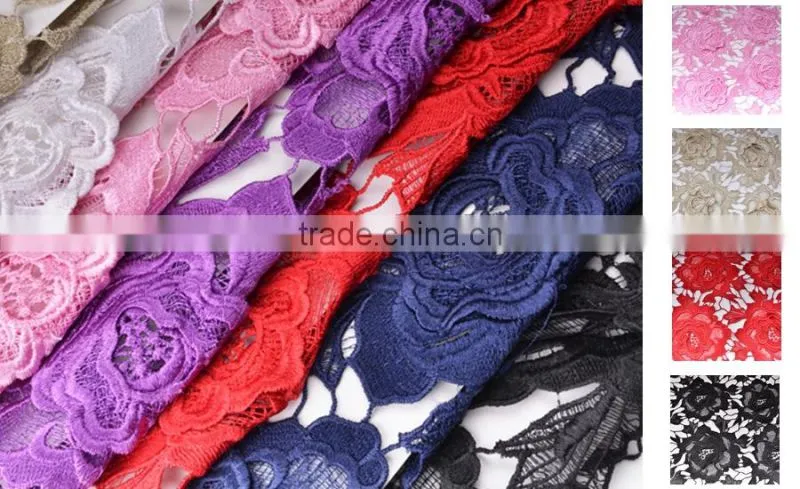50%Cotton 40%Silk 10%Polyamide Fashion French African Chantilly Lace