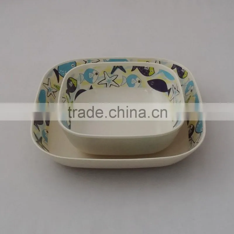 Eco Bamboo fiber Square Bowl