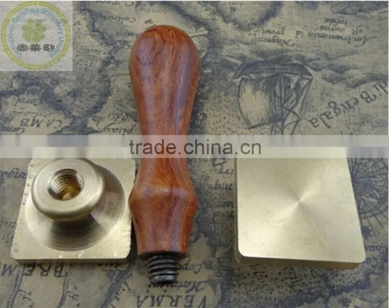 GUANGZHOU GOODLUCK square brass die wooden wax seal stamps
