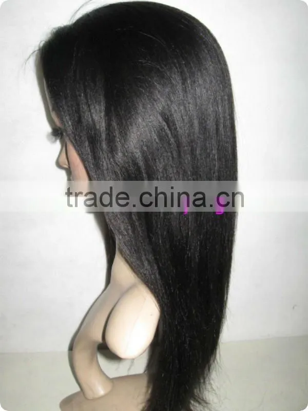 indian remy soft yaki half lace wigs