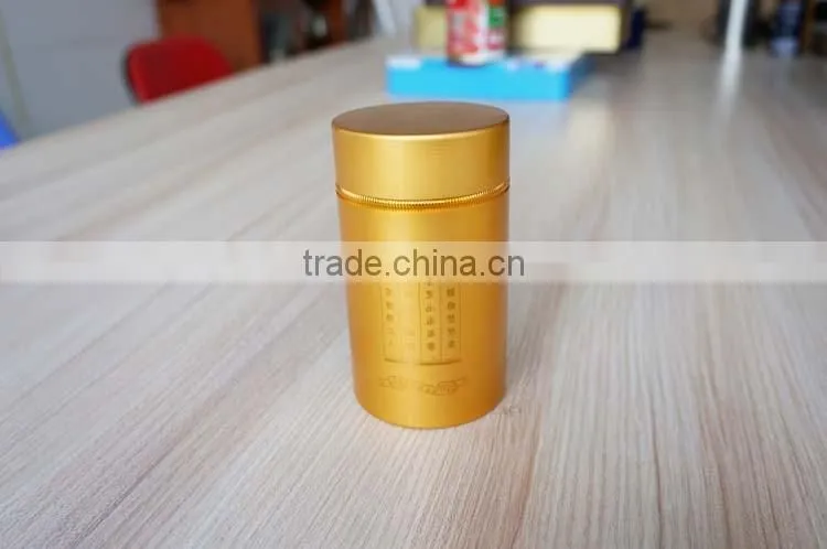 Small Gold Round Tin Can For Tea Package