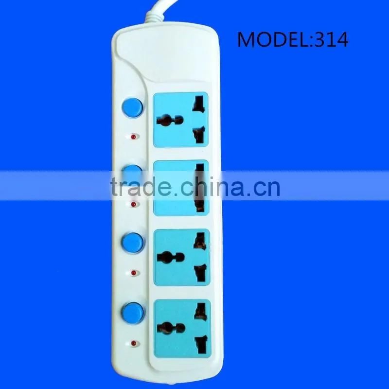 new technology 3 gang electrical power extension plug universal outlet socket