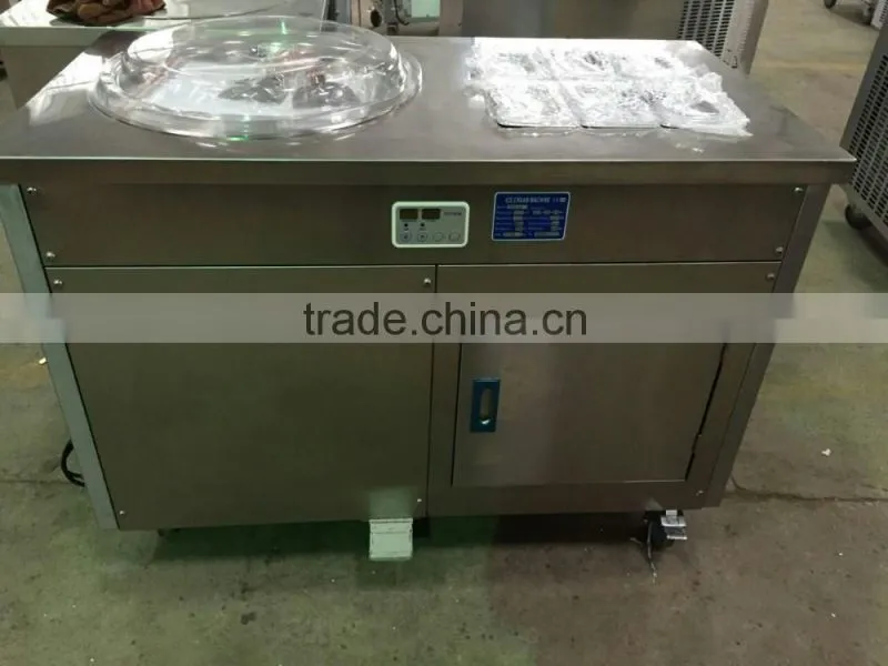 Durable instant fry pan ice cream machine
