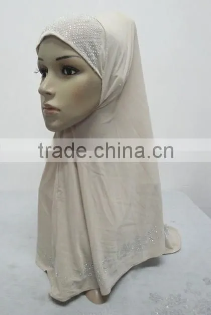 H192 latest muslim hijab with rhinestones