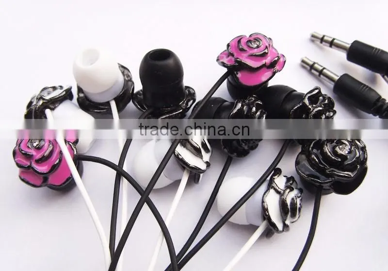 high quality diamond stone earphone bling earbud for promotion