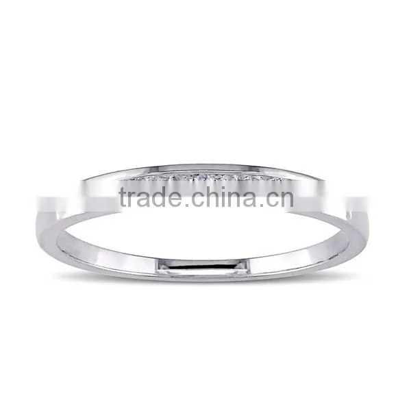 Best selling channel setting 925 sterling silver Jewels rhodium plating CZ Band