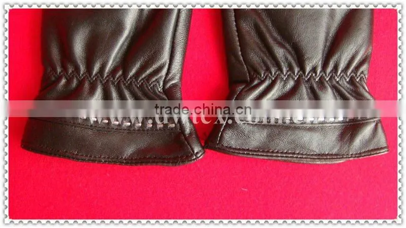 Designer sheep leather gloves for women