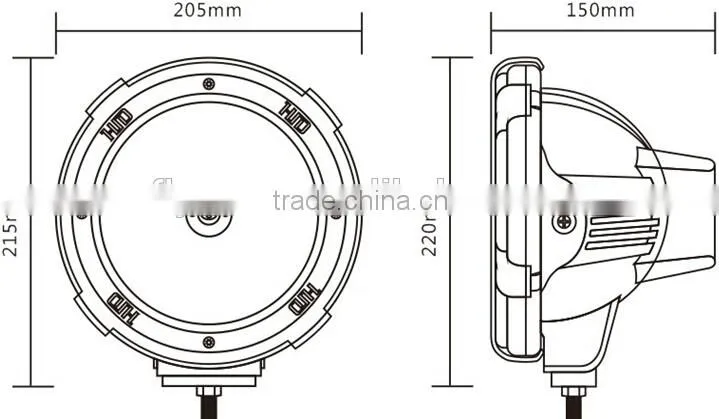 35W/55W/70W 4"/7"/9" hid work light/offroad hid lights/hid driving light