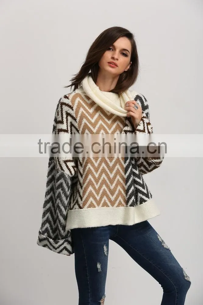 Europe latest loose style plus size women sweater