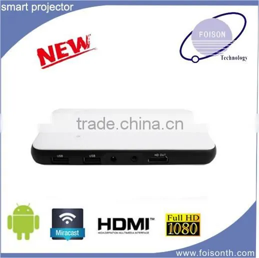 RK3188 android 4.4 500 lumens led mini pocket projector with bulit in wifi