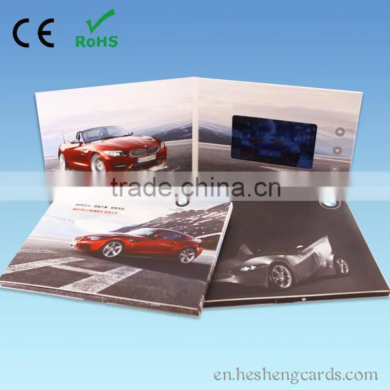 3 inch creative thinnest video greeting card/lcd video brochure /lcd video cards