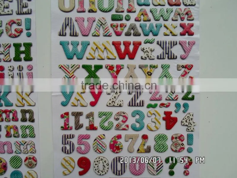 simple acrylic diamond 26 alphabet letter sticker