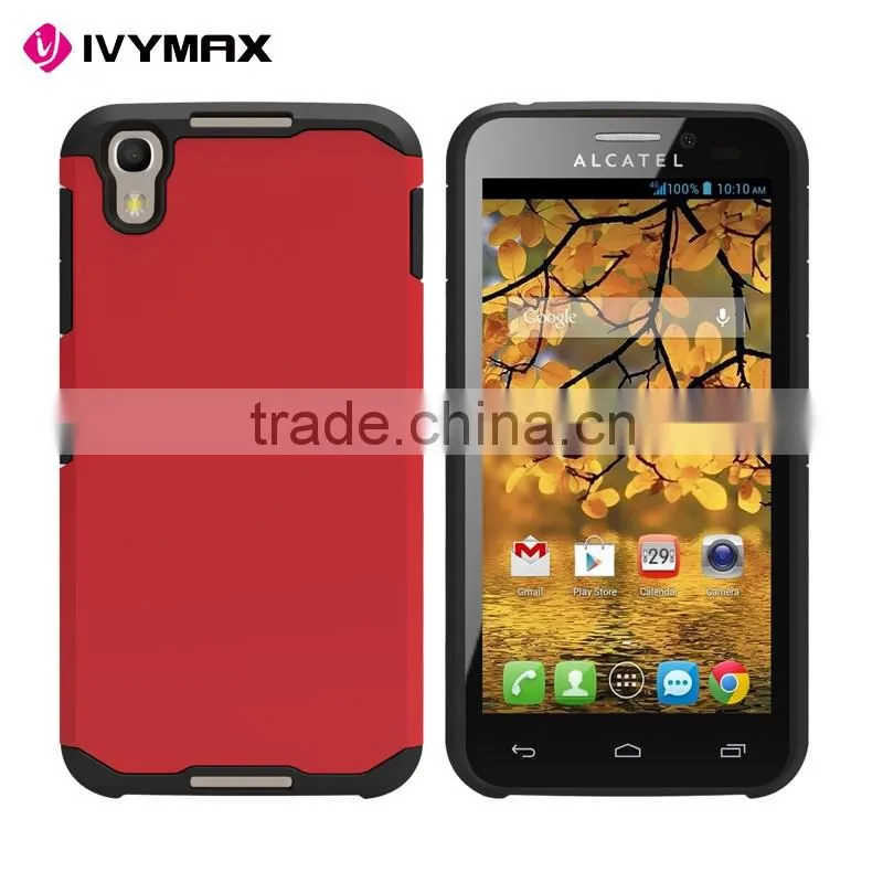 China supplier top quality slim fit armor combo case for alcatel OT6055K/6055I/Idol 4 phone cover