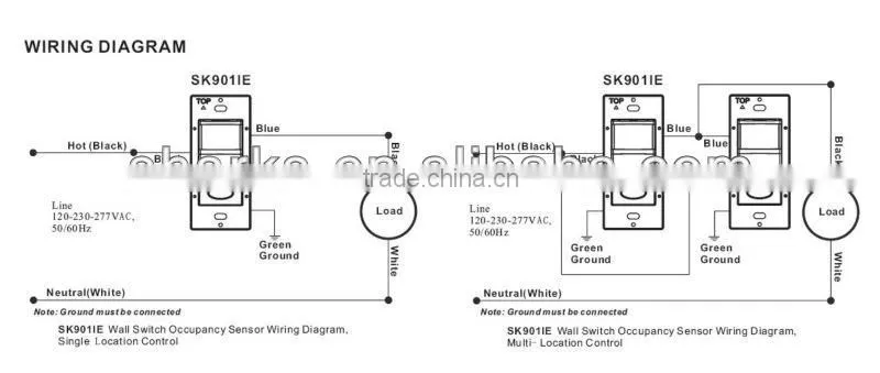 110-277V/AC infrared sensor switch,automatic turn off light sensor switch SK901IE