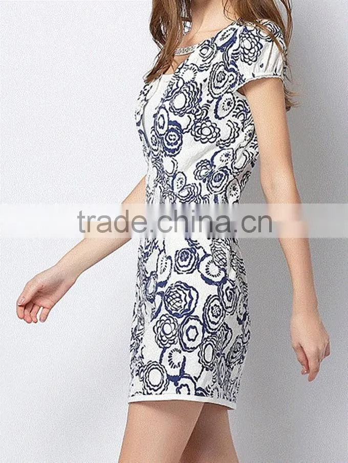 2016 fancy printed chiffon skirt for girls