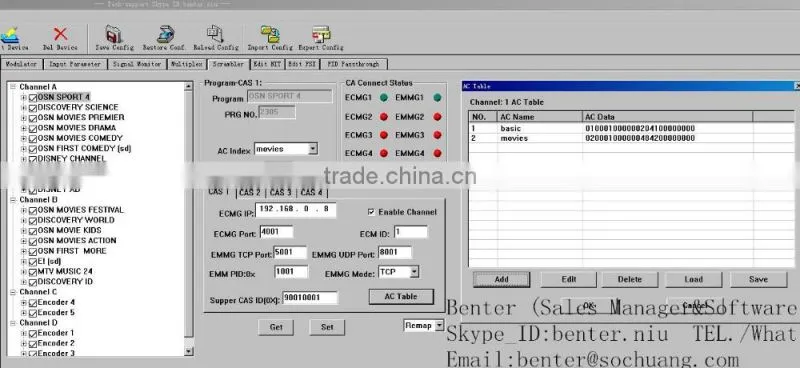 4in1 satellite dvb-s2 dvb-c transmodulator(DisEqc/22KHz,8*DVB-S/S2+4*ASI in,4 QAM RF out)