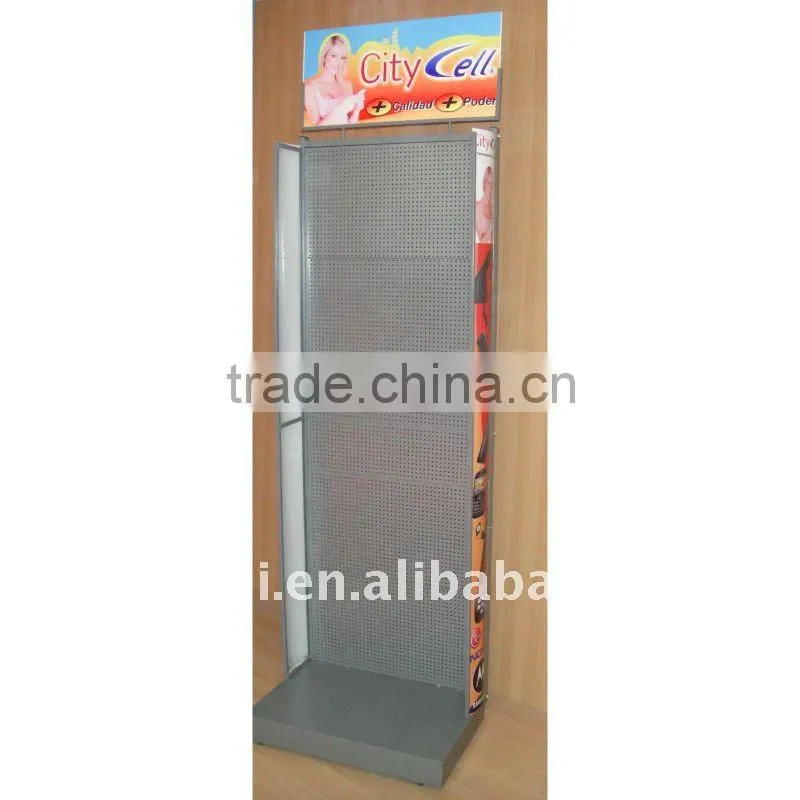 factory supplying single sided metal pegboard display rack