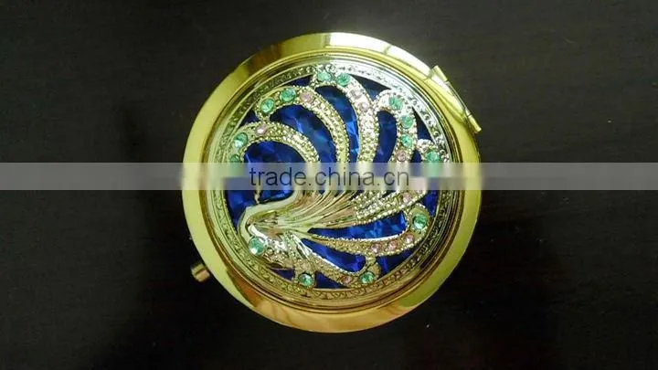 hot selling new Fancy flower light cosmetic pocket makeup mirror for lady's make up