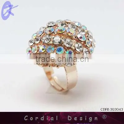 new wholesale fashion colour rhinestone ring