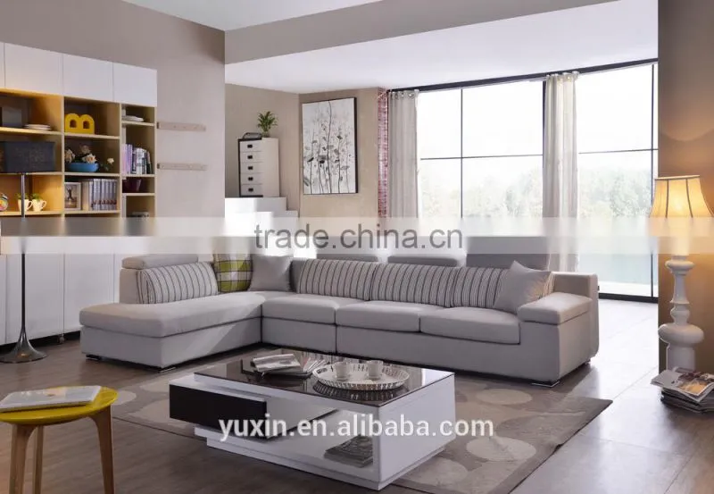 hot fresh style beige color sofa with adjustable headrest