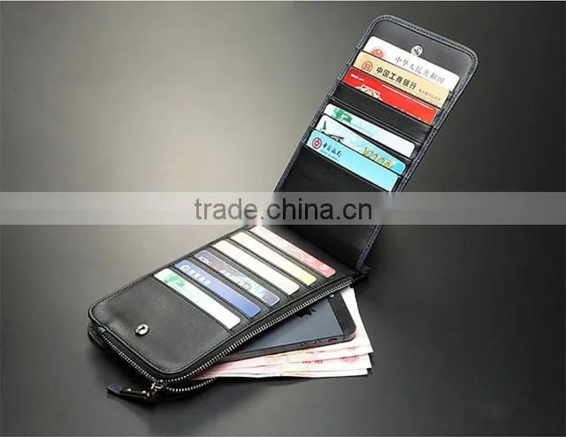 2015 new design oil painting card protector leather business card holder