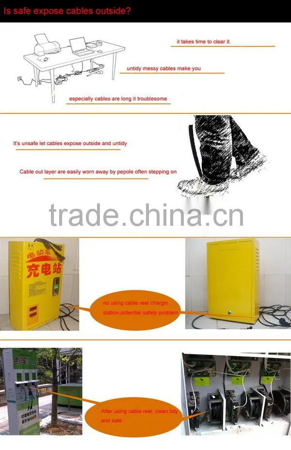Various styles top sell retractable reel extension cable