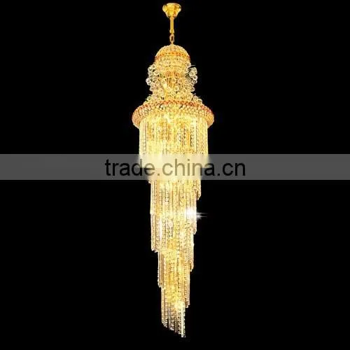 Beautiful crystal stairs chandelier light